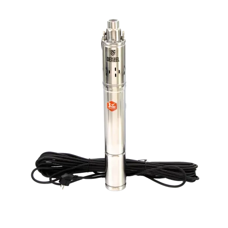 Скважинный насос DENZEL DWS-3-75, 500 Вт, 1600 л/ч, напор 75 м, винтовой, диаметр 3
