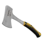 Топор цельнометаллический DENZEL, 600 г, двухкомпонентная обрезиненная рукоятка, изогнутый хват