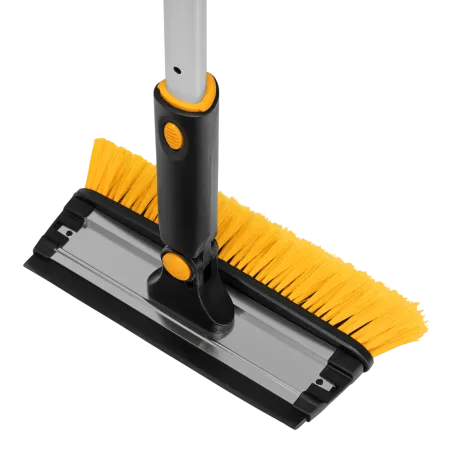Щетка-сметка для снега со скребком DENZEL, телескоп, поворотная голова, водосгон, 900-1200 мм