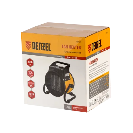 Тепловая пушка DENZEL DHC 2-100, 230 В, 0.025/1/2 кВт, керамический нагреватель
