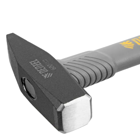 Молоток слесарный DENZEL 600 г, кованый, фибергласовая  рукоятка c TPR покрытием