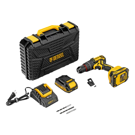 Дрель-шуруповерт аккумуляторная ударная бесщет. DENZEL CIDH-BL-20, Li-Ion, 20 В