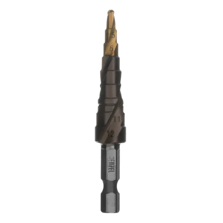 Сверло ступенчатое DENZEL 4-5-6-7-8-9-10-11-12 мм, Р6М5К5, 6-гр. хвостовик