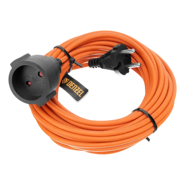 Удлинитель-шнур силовой Garden Series DENZEL, б/з, ПВС, 10м, 1 розетка, 2 x 1 мм