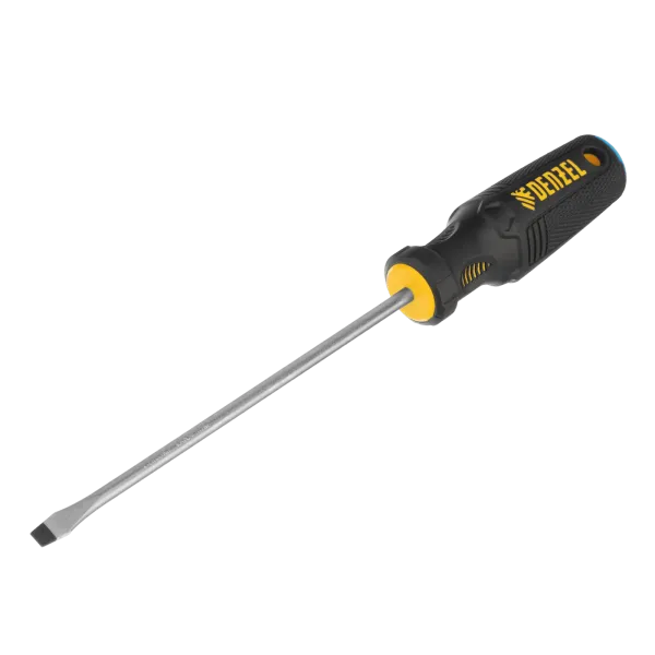 Отвертка DENZEL SL5x150 мм, CrV, трехкомпонентная рукоятка