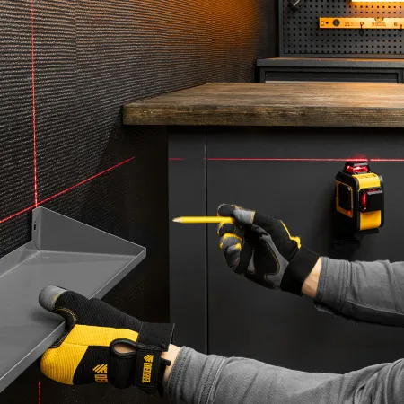 Лазерный уровень DENZEL LX 360-2 Red, 30 м, 635 нм, Li 2800 мАч, 5/8 дюйм