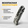 Нож складной DENZEL многоцелевой, системы Liner-Lock, с накладкой G10 на классической рукоятке
