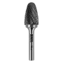 Борфреза по металлу DENZEL твердосплавная, параболическая, тип-F, 16 мм