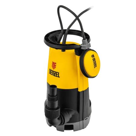 Дренажный насос DENZEL DP450S для чистой и грязной воды, 450 Вт, напор 6 м, 12000 л/ч