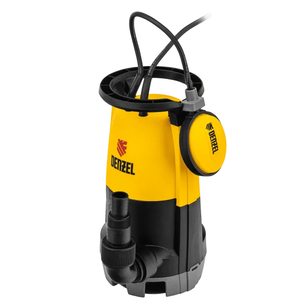 Дренажный насос DENZEL DP450S для чистой и грязной воды, 450 Вт, напор 6 м, 12000 л/ч