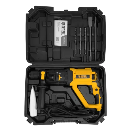 Перфоратор электрический DENZEL RHB-1050-30, SDS-plus, 1050 Вт, 3,4 Дж, 4 реж.