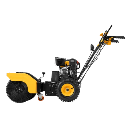 Гибридная снегоуборочная машина DENZEL с функц. подметания SWB-800, 212 сс, руч. старт, 2 насадки