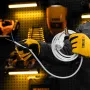 Шнур сетевой Energy Series DENZEL, ПВС, 3 м, 2 x 1,5 мм, с неразборной вилкой, белый