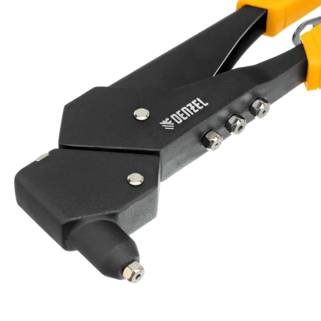 Заклепочник ручной DENZEL 285 мм, поворотный, 0-360, заклепки 2,4-3,2-4,0-4,8 мм