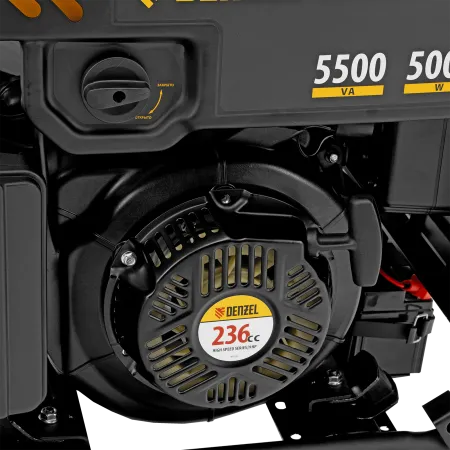 Генератор инверторный DENZEL GS-5500iFEA, 5,5 кВт, 230 В, открытый корпус, электростартер, ATS