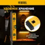 Уровень алюминиевый DENZEL магнит., фрезерованный, 3 глазка (1 зеркал.), 0,5 мм/м, 400 мм
