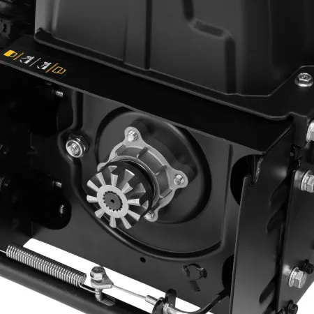 Гибридная снегоуборочная машина DENZEL с функц. подметания SWB-800, 212 сс, руч. старт, 2 насадки