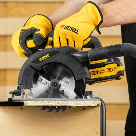 Пила циркулярная аккумуляторная DENZEL CCSH-20-165, 165 мм, Li-Ion, 20 В
