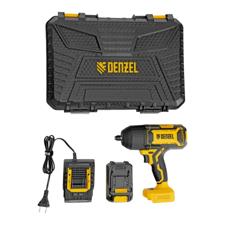 Гайковерт ударный аккумуляторный бесщет. DENZEL CIWH-BL-20-1000, Li-Ion, 20 В