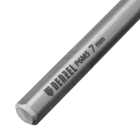 Сверло спиральное по металлу DENZEL 7,0 x 109 мм, Р6М5, Golden Tip