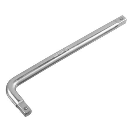 Вороток Г-образный DENZEL 200*50 мм, квадрат 3/8", CrV, матовый хром