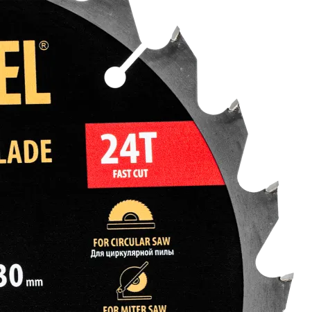 Пильный диск по дереву DENZEL ф235 х 30 мм, 24 зубьев