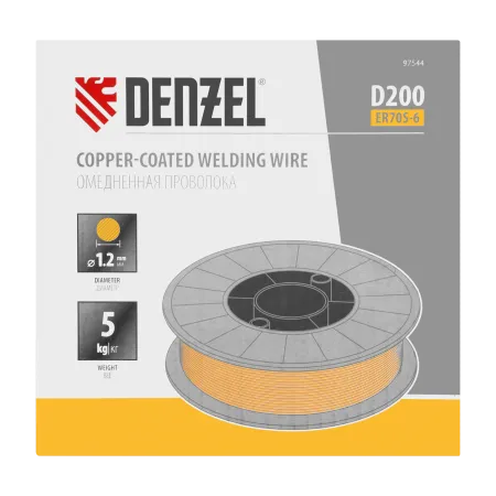 Омедненная проволока Denzel ER70S-6, диам. 1,2 мм, 5 кг, диам. катушки D200