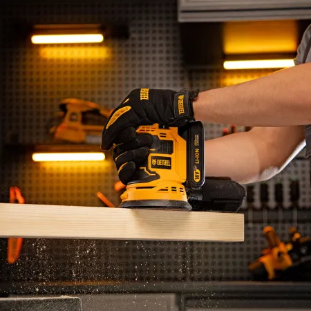 Машина шлифовальная эксцентриковая аккумуляторная DENZEL COS-125, 18В Li-Ion