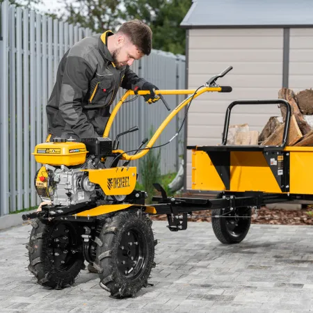 Мотоблок DENZEL DPT-170S, 7 л.с., ремен.сцеп, фрез 3х4, ШОМ, передачи 2В/1Н