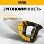 Ножовка по дереву DENZEL 400 мм, 11 TPI, зуб 3D, двухкомпонентная рукоятка