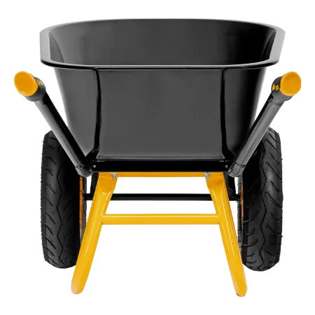 Тачка строительная DENZEL усиленная, объем 120 л, 350 кг, двухколесная, колесо 16х4.00-8