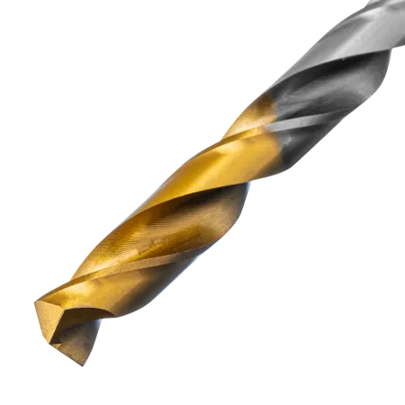 Сверло спиральное по металлу DENZEL 8 x 117 мм, Р6М5, Golden Tip