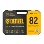 Набор инструментов DENZEL 1/2", 1/4", CrV, S2, пластиковый кейс, 82 предмета