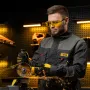 Очки защитные DENZEL открытые, поликарбонатные, увеличенная желтая линза, регулируемые дужки