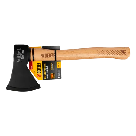 Топор DENZEL 1000 г, кованый, буковое топорище