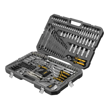 Набор инструментов DENZEL 1/2", 3/8", 1/4", CrV, S2, пластиковый кейс, 232 предмета