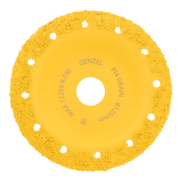 Чашка твердосплавная зачистная DENZEL, 125 мм, Наклонная, среднее зерно #16
