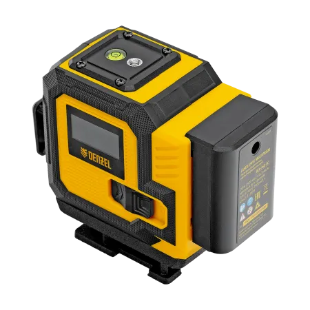 Лазерный уровень мультипризменный DENZEL DLV-360-3C, 30 м, зеленый луч, Li-Ion 2,4 Aч, кейс