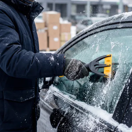 Скребок для удаления льда DENZEL мягкая рукоятка
