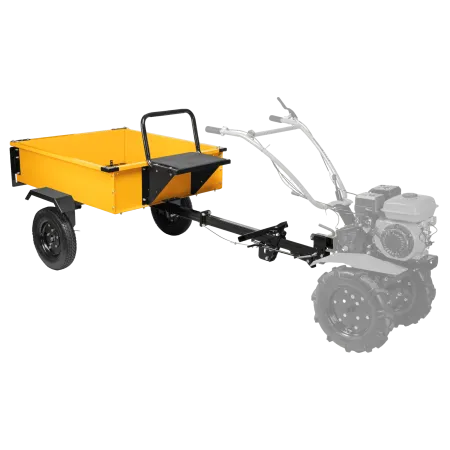 Прицеп для мотоблока DENZEL TT-500, оцинк., груз. 500 кг, рег. сцепка, колеса 4.00-10, в упаковке