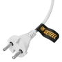 Шнур сетевой Energy Series DENZEL, ПВС, 3 м, 2 x 1 мм, с неразборной вилкой, белый