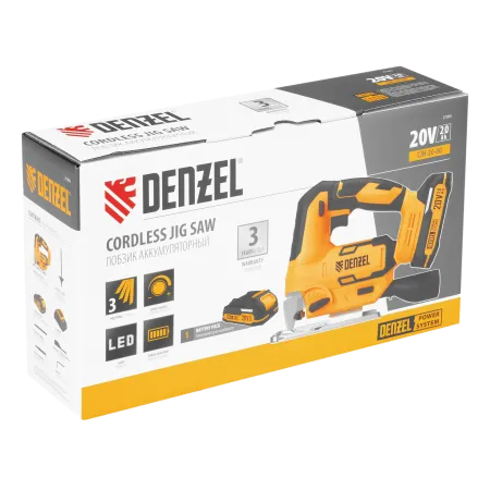 Лобзик аккумуляторный DENZEL CJH-20-80, Li-Ion, 20 В