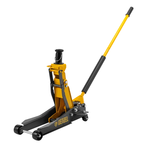 Домкрат гидравлический подкатной DENZEL 2/3 т, 98-770 мм, быстрый подъем, низ. подхват, проф, SUV