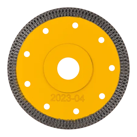 Диск алмазный отрезной DENZEL 125 х 22,2мм, сплошной, супертонкий, горячий пресс, сухой/мокрый рез