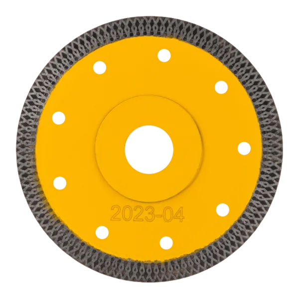 Диск алмазный отрезной DENZEL 125 х 22,2мм, сплошной, супертонкий, горячий пресс, сухой/мокрый рез