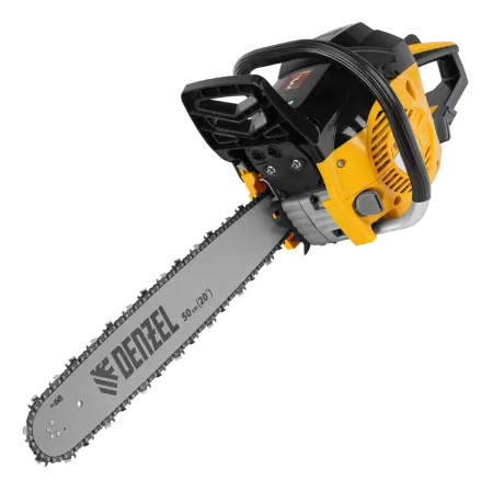 Пила цепная бензиновая DENZEL DGS-5820, шина 50 см, 4.1 л.с, шаг 0.325, 76 звеньев