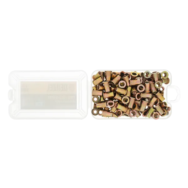 Заклепки резьбовые DENZEL стальные, оцинкованные, М5, пластиковый кейс, 100 шт.