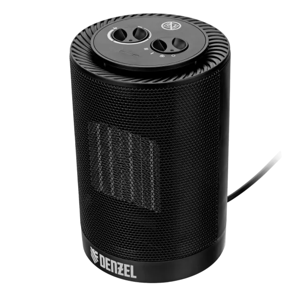 Тепловентилятор керамический DENZEL DTFC-1200S, вращение, 3 реж., вент., нагрев 600/1200 Вт