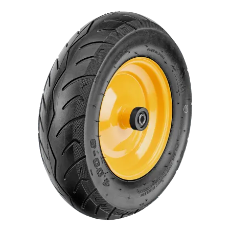 Колесо пневматическое бескамерное DENZEL 16х4.00-8 D410мм, d20мм, длина оси 104мм