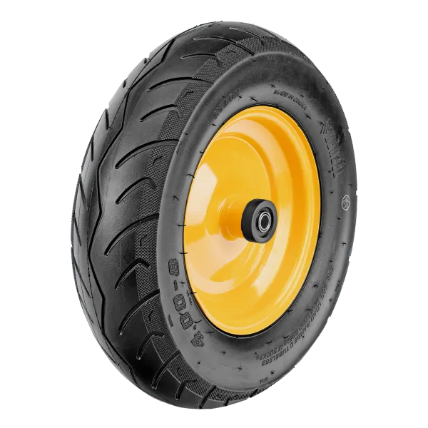 Колесо пневматическое бескамерное DENZEL 16х4.00-8 D410мм, d20мм, длина оси 104мм